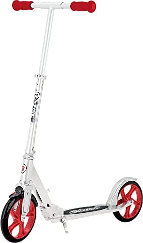 Razor A5 Lux Kick Scooter – Large 8″ Wheels, Foldable, Adjustable Handlebars, Lightweight, for Riders up to 220 lbs