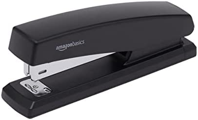 Amazon Basics Stapler with 1000 Staples, for Office or Desk, Non-Slip, Black