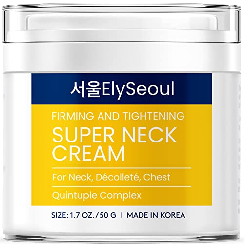 Korean Skin Care Neck Cream, Skin Tightening Cream, Neck Firming Cream Improves Skin Elasticity and Reduce Neck Lines, Anti Aging Moisturizer for Neck & Décolleté – Day & Night Skin Firming and Tightening Lotion 1.7 FL OZ
