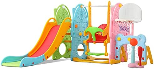 UNICOO – Toddler Slide and Swing Set, Kids Indoor and Outdoor Playground Combination for Boys & Girls (Kids Playground Set-8 in 1)