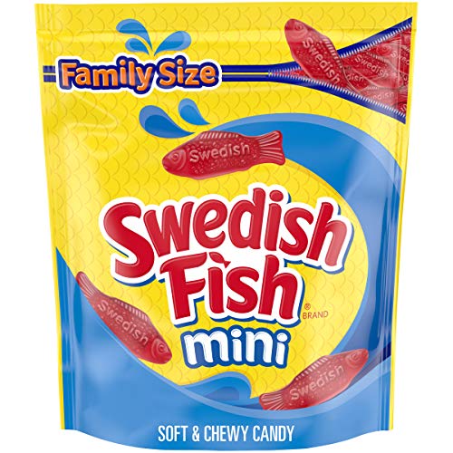 SWEDISH FISH Mini Soft & Chewy Candy, Family Size, 1.8 lb