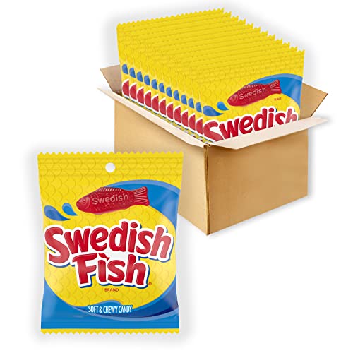SWEDISH FISH Soft & Chewy Candy, 12 – 3.6 oz Bags
