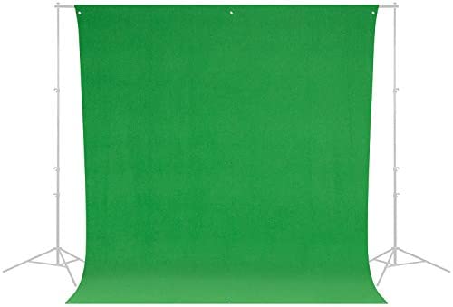 Westcott Wrinkle-Resistant 9′ x 10′ (2.75 x 3.05m) Backdrop for Photoshoots, Group Portraits, & Photo Booth. Portable and Travel Friendly (Chroma-Key Green)