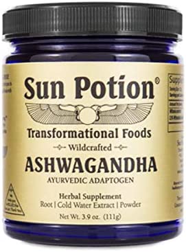 Sun Potion Transformational Foods! Tonic Herbs and Superfoods Wildcrafted Powder Drink! Blends of Medicinal Plants, Adaptogenic Mushrooms, Algae & Superfoods! Choose Your Powder Drink! (ASHWAGANDHA)