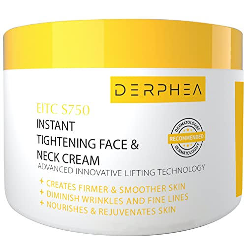DERPHEA Neck Cream, Neck Tightening Cream, Instant Neck Firming Cream, Skin Tightening Cream To Tighten Skin, Anti Wrinkle And Fine Lines On Face, Neck, Décolleté And Body