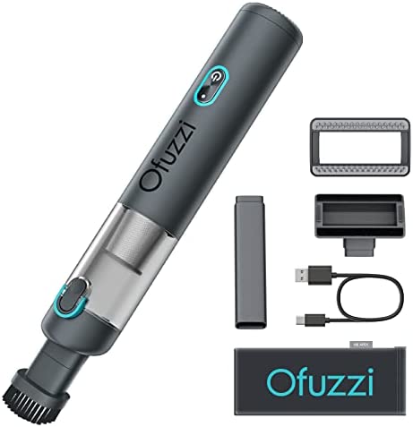 Ofuzzi H8 Apex Cordless Handheld Vacuum Cleaner, 30AW Powerful Suction, 1.2lbs Lightweight, 120ml Dustbowl and Dual Filtration System, 30 Mins Runtime, Mini Vacuum for Pet, Car, Home and Narrow Spaces