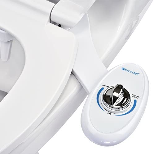 Brondell Bidet Left Hand Bidet Attachment SouthSpa – control panel on left side – Positionable Nozzle for Fresh Water Spray, LH-10