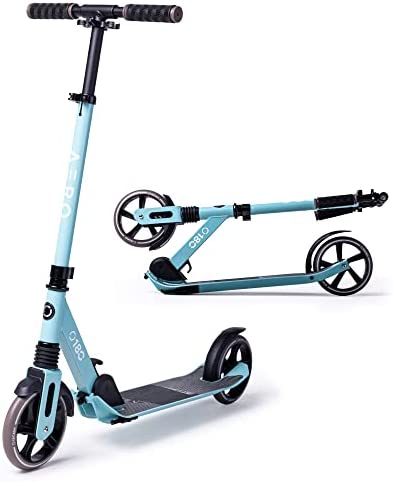 Aero Big Wheels Kick Scooter for Kids 8 Years Old, Teens 12 Years and up, Youth and Adults. Commuter Scooters with Shock Absorption, Lightweight, Foldable and Height Adjustable…