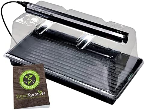 Super Sprouter Deluxe Propagation Kit for Starting Seeds or Cuttings, Includes Humidity Dome, Tray, Grow Light, and Booklet