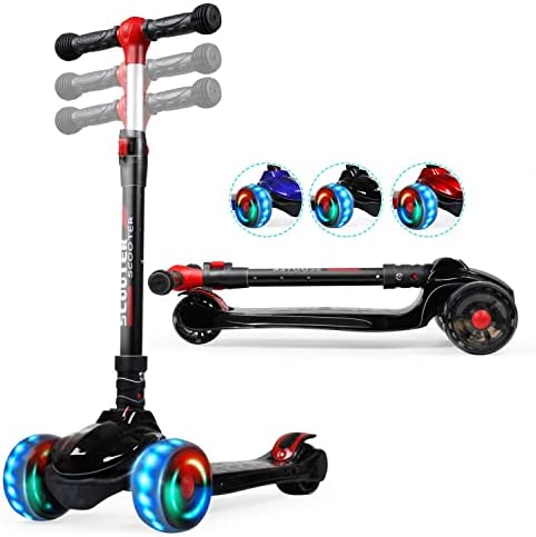 SISIGAD Scooters for Kids Ages 3-12, Toddler & Kids Scooter, 3 Wheel Scooters with Adjustable Height Handlebars, Foot Activated Brake, Mini Kick Scooter for Kids,Christmas Birthday Gifts