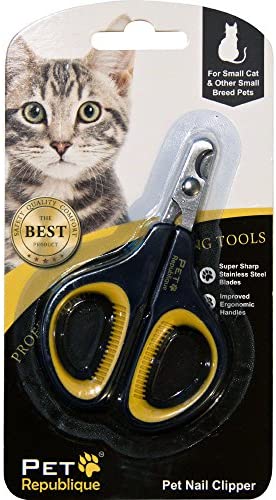 Cat Nail Clipper by Pet Republique – Professional Stainless-Steel Claw Clipper Trimmer for Cats, Kittens, Hamster, Rabbits, Birds, & Small Breed Animals