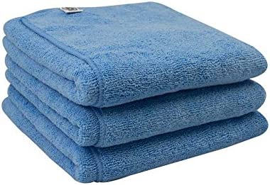 Chemical Guys MIC36303 Workhorse XL Blue Professional Grade Microfiber Towel, Windows (24 in. x 16 in.) (Pack of 3)