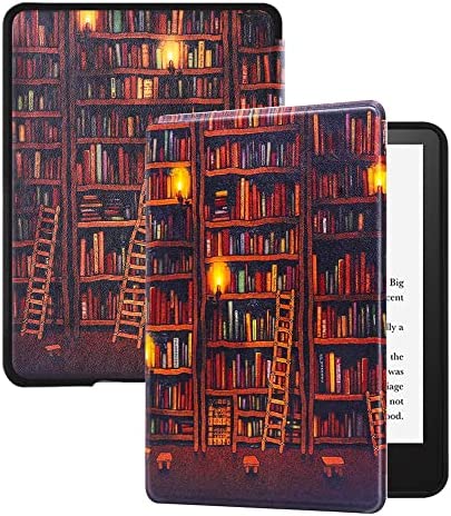 Huasiru Case for All-New Kindle Paperwhite with 6.8″ Display (11th Gen-2021 Release Only – Will Not fit Prior Generation Kindle Devices) with Auto Wake/Sleep, Library