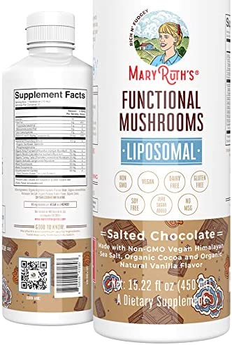 Mushroom | Mushroom Supplement | Mushroom Liquid Vitamin | Reishi Mushroom Supplement for Immune Support | Turkey Tail Liquid Vitamin for Stress Relief | Vegan | Non-GMO | Gluten Free | 15.22 Fl Oz